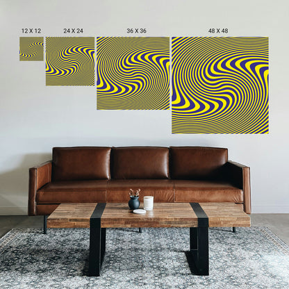 Illusion art print for reducing stress and improving mood