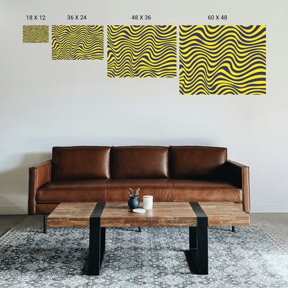 Optical illusion decor for stress reduction and calm mind