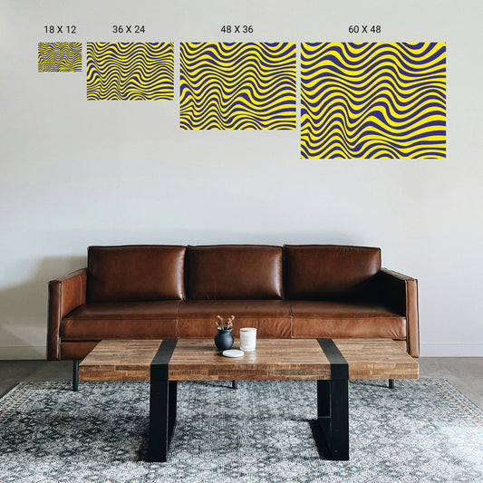 Optical illusion decor for stress reduction and calm mind