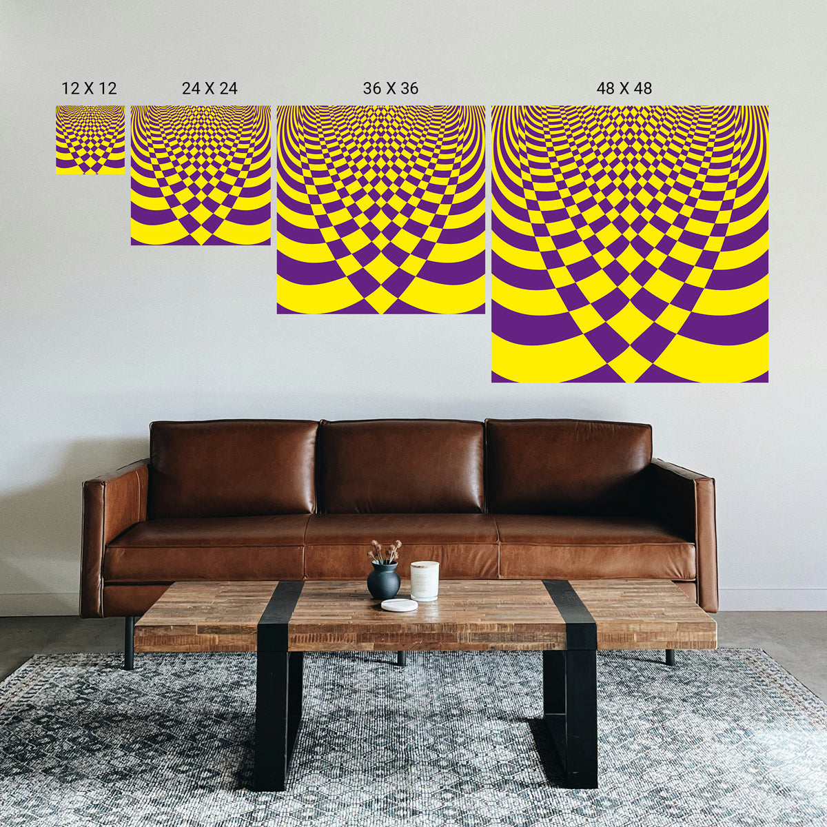 Therapeutic illusion artwork for stress-free home interior