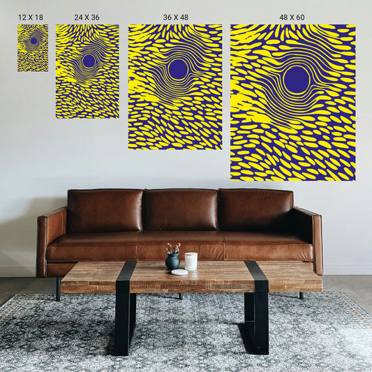 Hypnotic illusion design for relaxing home decor