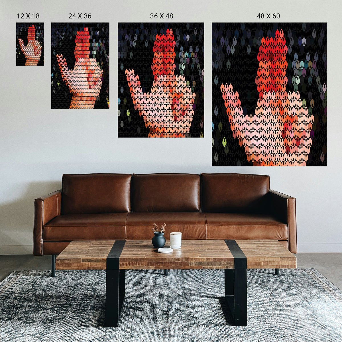 Soft, balanced wall art transforming a counseling room into a safe, welcoming healing space