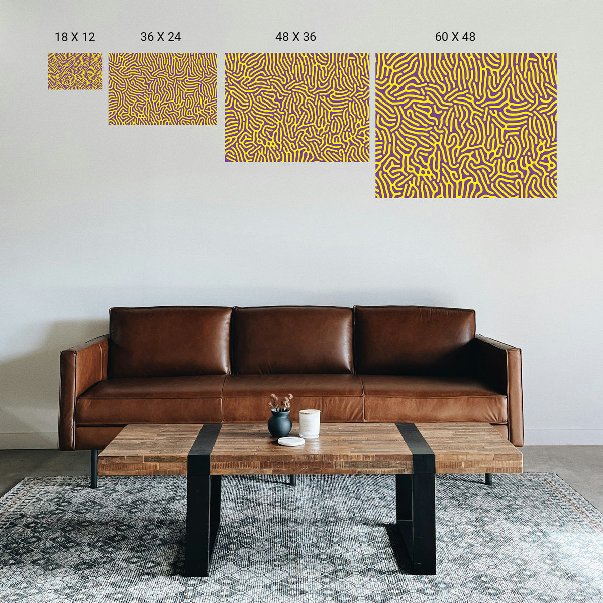 Therapeutic abstract wall art for mindfulness and balance