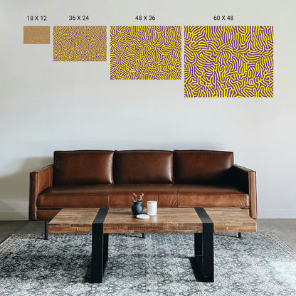 Therapeutic abstract wall art for mindfulness and balance