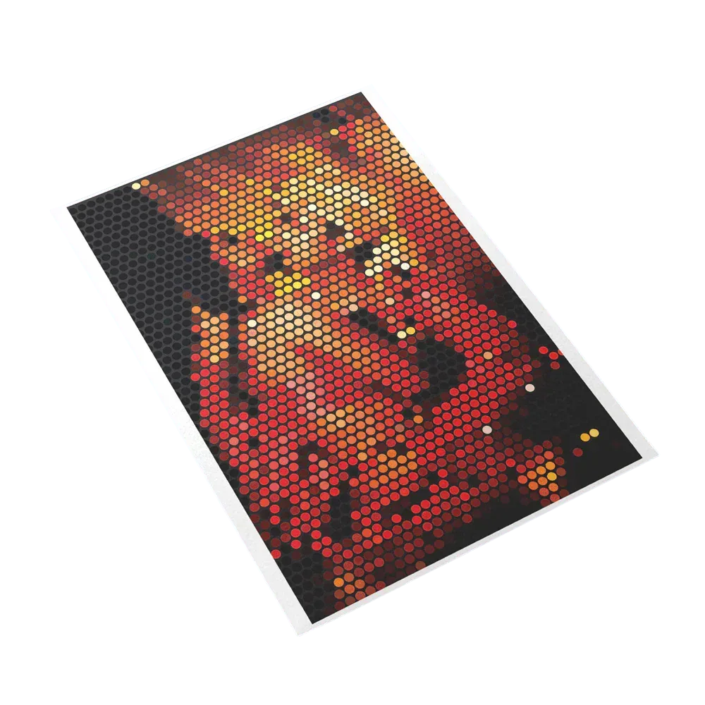 Notebook with a colorful honeycomb pattern on a white background