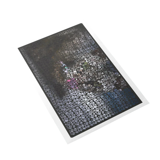 Mosaic art piece on a white background