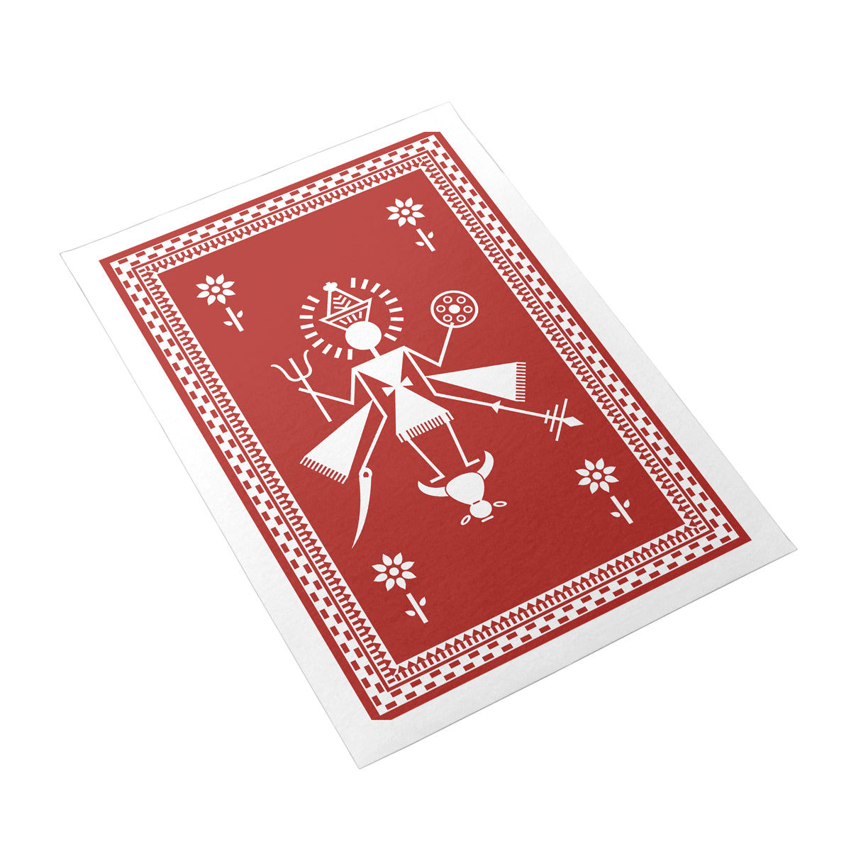 Mother Goddess of Fertility Wall Art | Warli Style Canvas | Calm Energy Decor