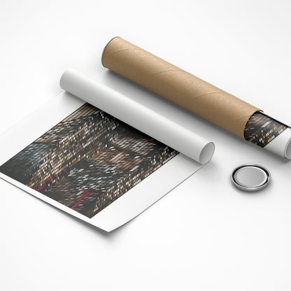 Roll of wallpaper with a textured design on a white background