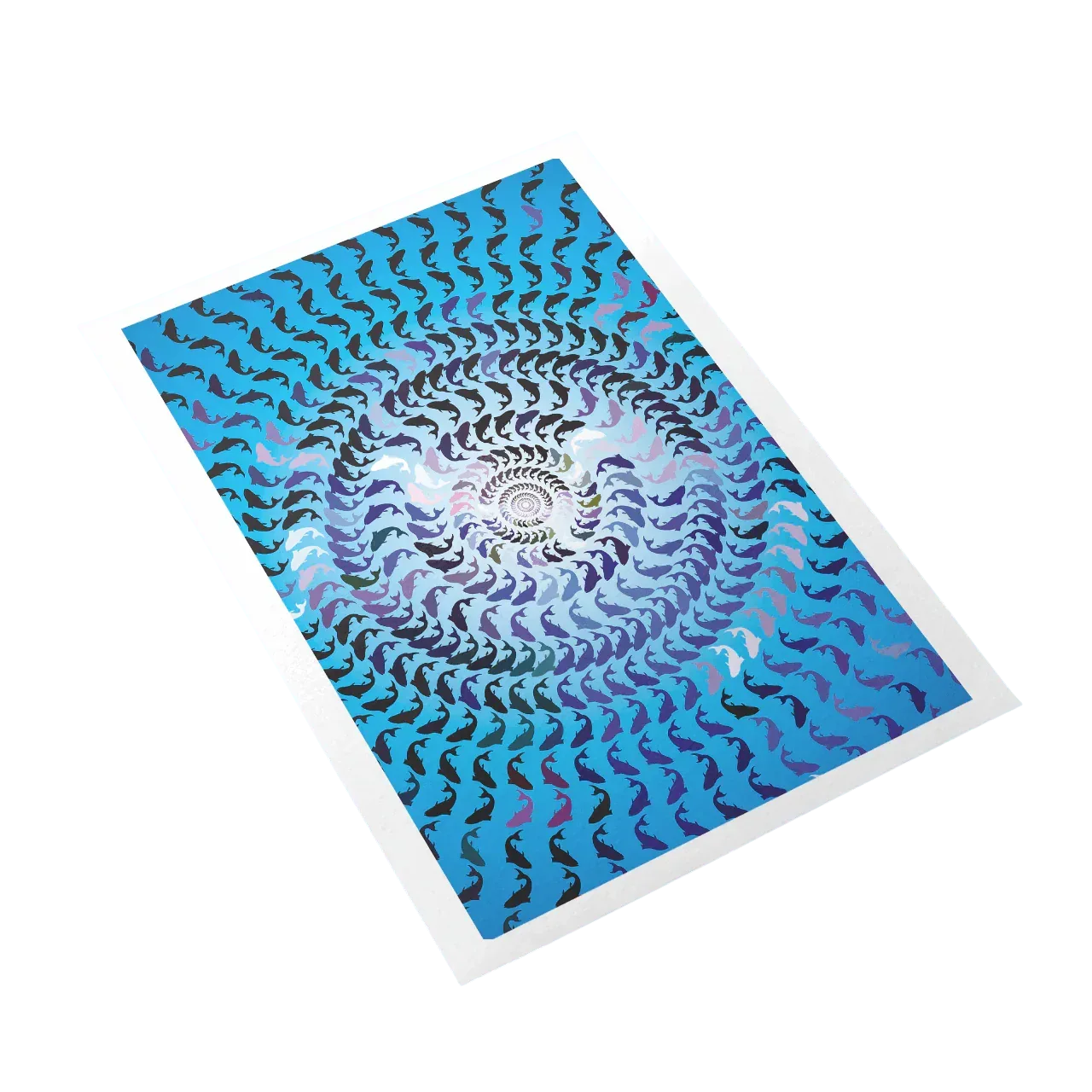 Notebook with a spiral design on a white background