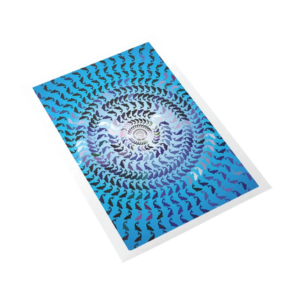 Notebook with a spiral design on a white background
