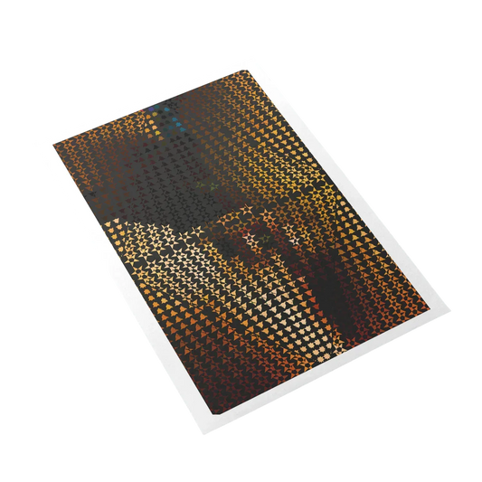 Patterned paper with a geometric design on a white background