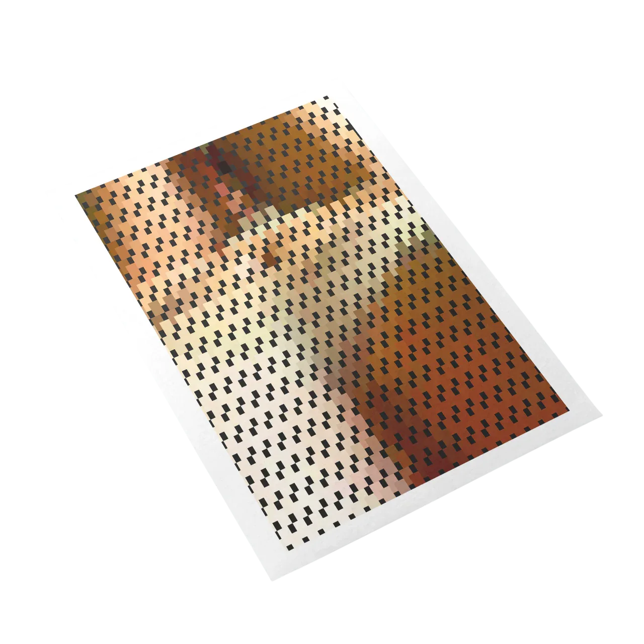 Patterned paper with a geometric design on a white background