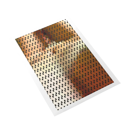 Patterned paper with a geometric design on a white background