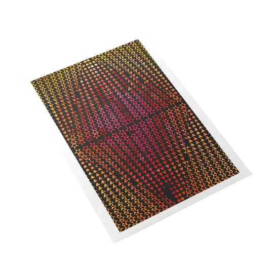 Colorful patterned mat on a white background