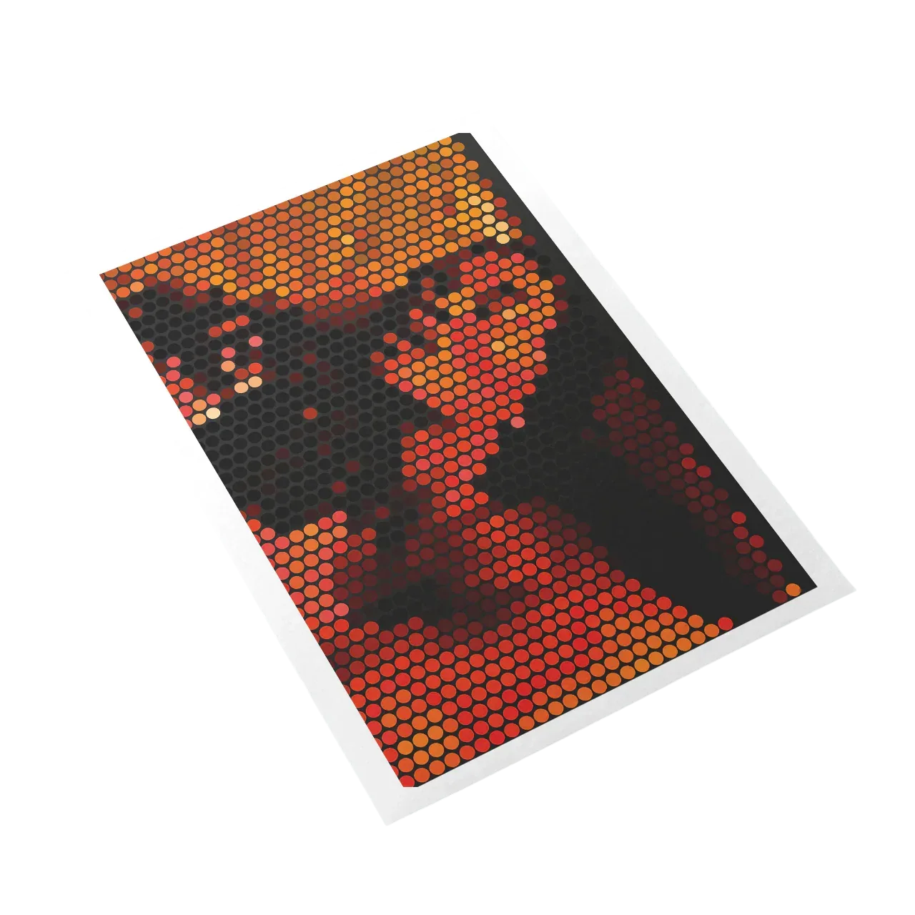 Notebook with a hexagonal pattern cover on a white background