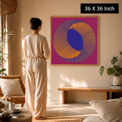 Gradient color psychology poster promoting stress relief in therapy rooms