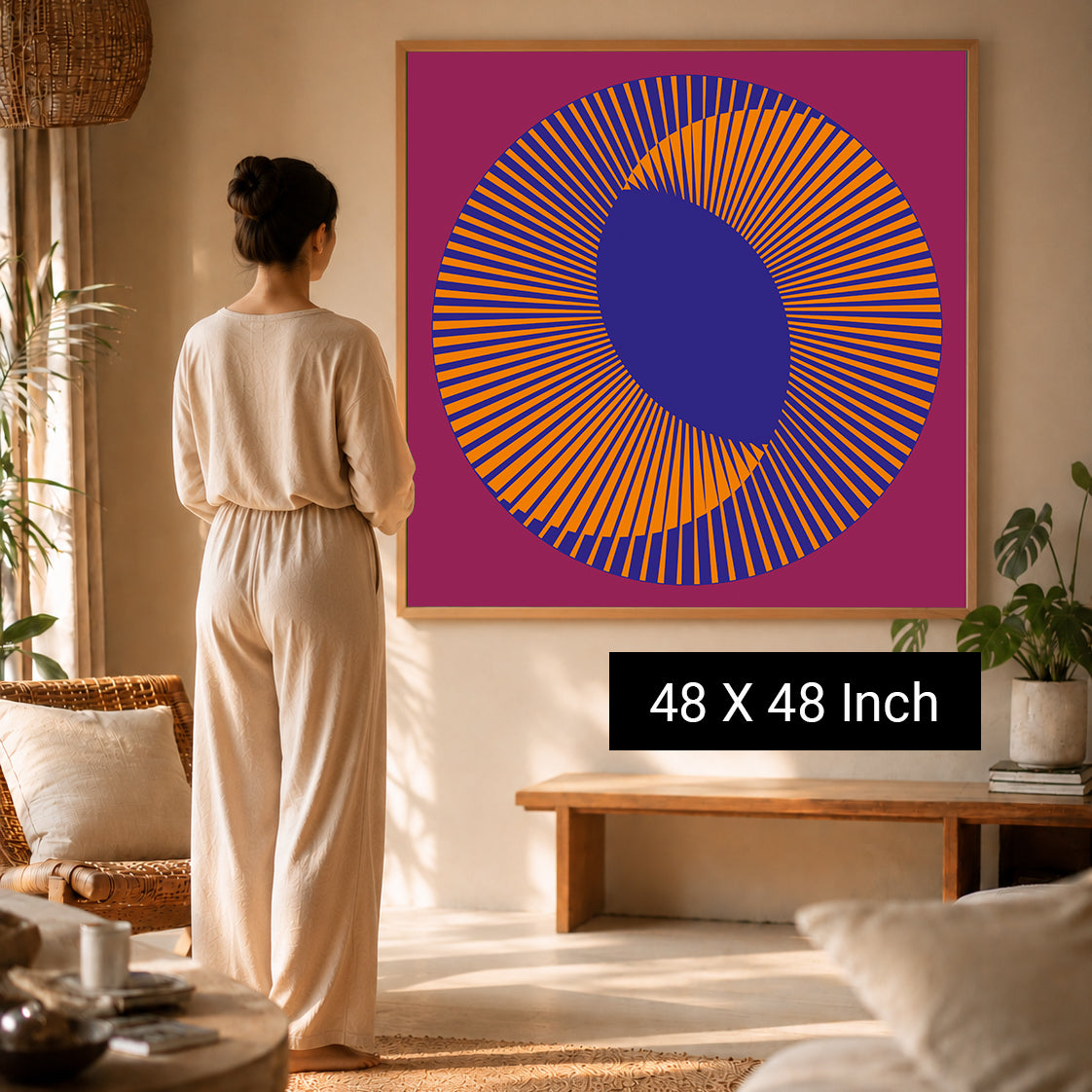 Minimalist visual focus print for emotional regulation and mindfulness