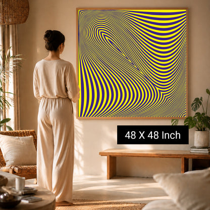 Abstract calming illusion artwork for reducing physical tension