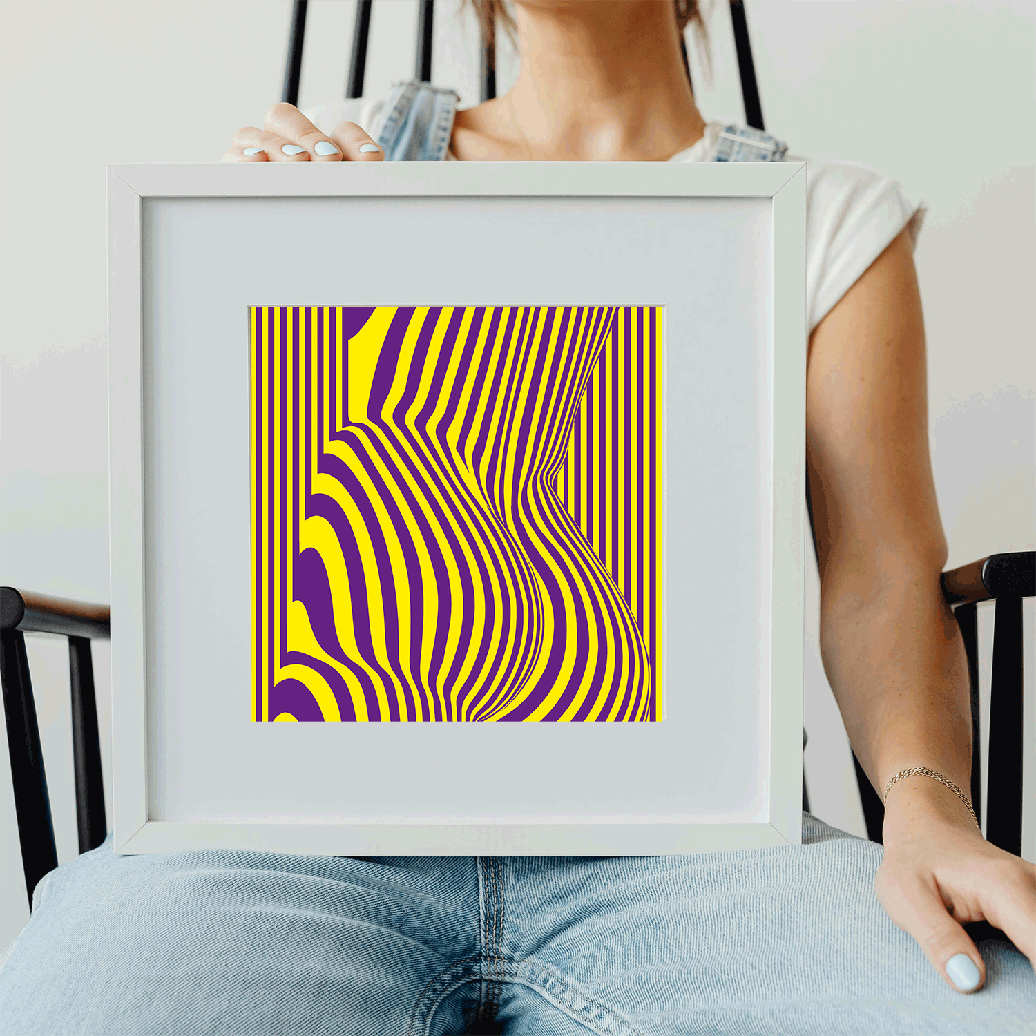 Abstract color field print created for anxiety reduction therapy