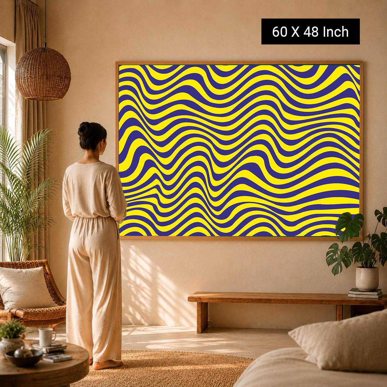 Abstract dusk landscape canvas print for cozy living room walls