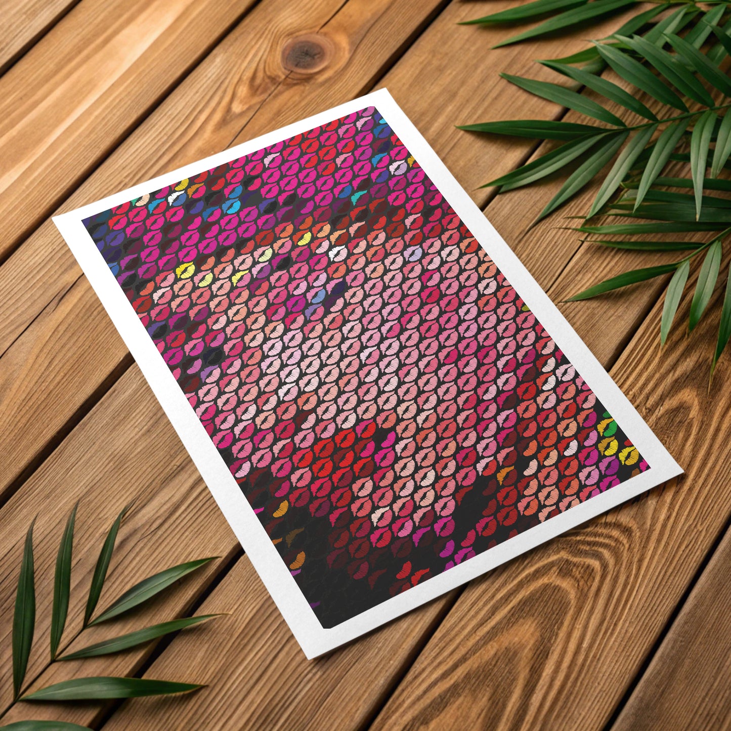 Abstract lunar glow print for cultivating a quiet mind