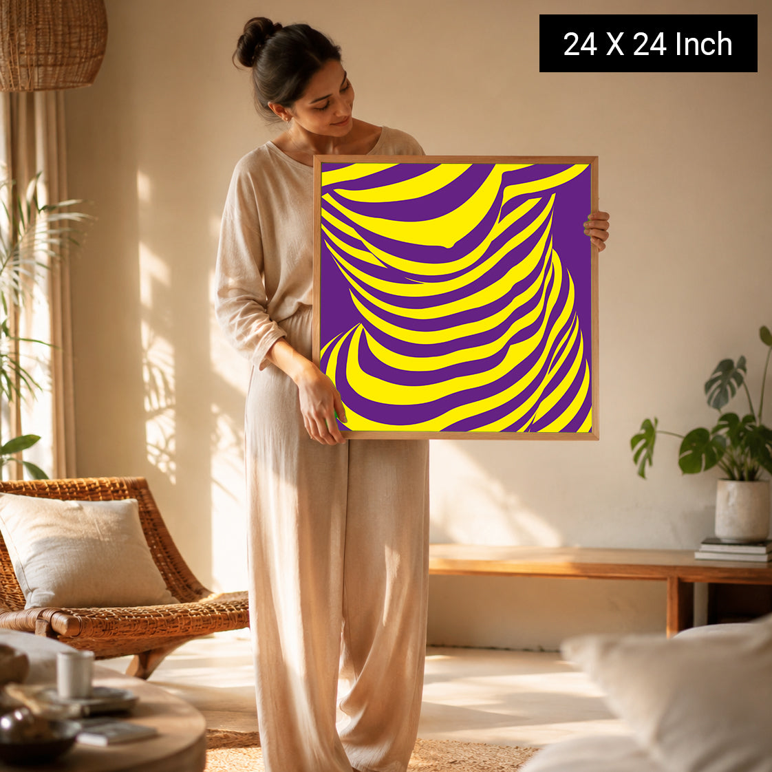Abstract mental wellness art print for modern living spaces
