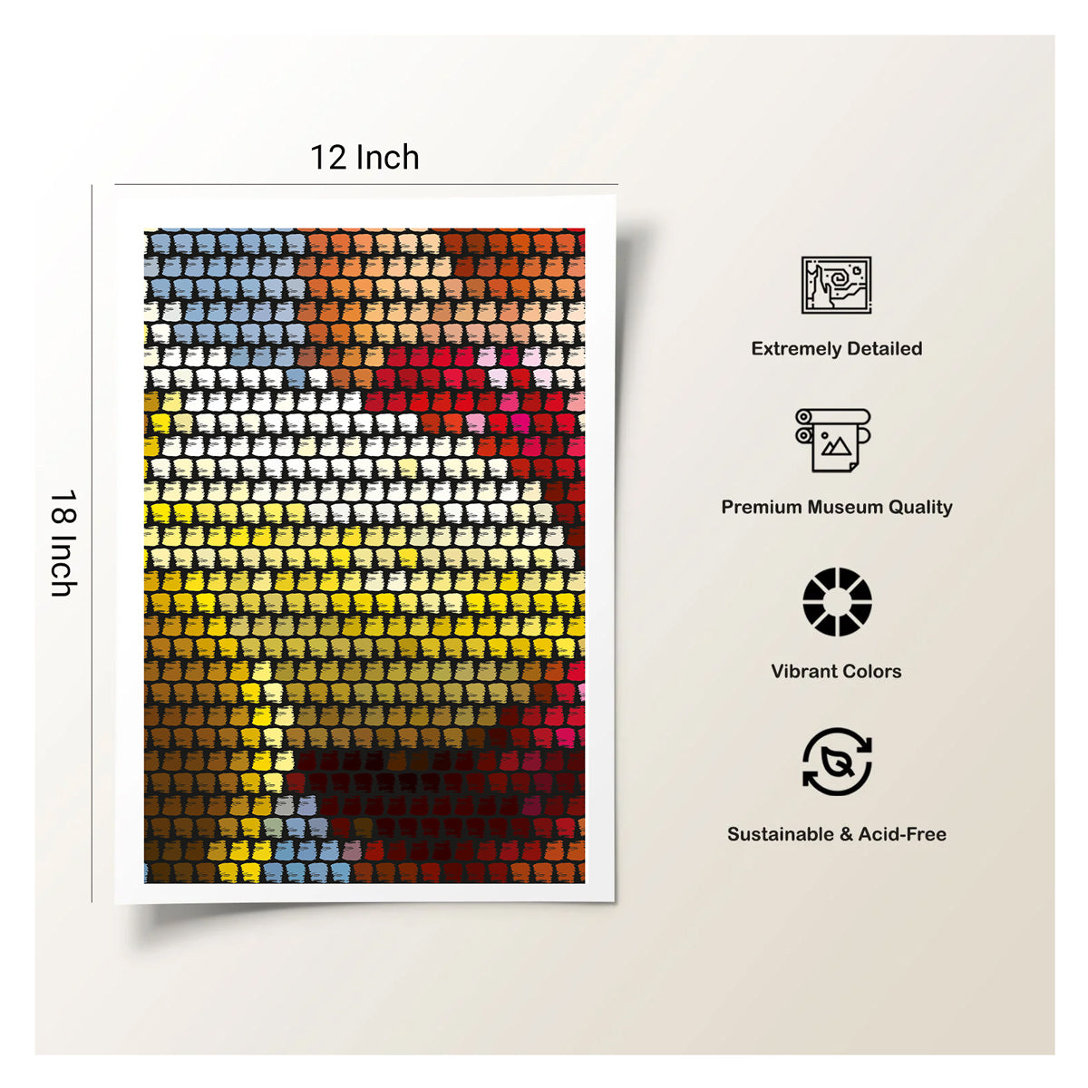 Abstract sand ripple poster engineered for deep visual rest