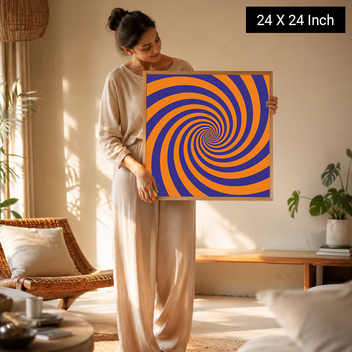 Abstract sea foam wave print for creating stress-free rooms