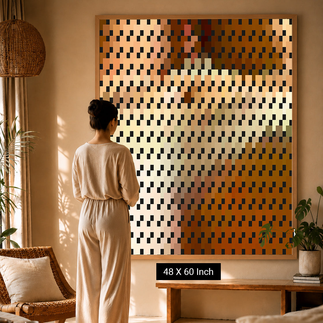 Abstract starlight wave canvas print for guided meditation