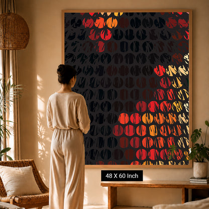 Abstract textured arch canvas print for restful bedroom walls