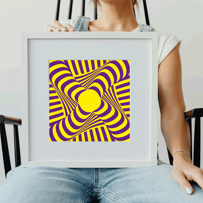Abstract visual meditation art print with soft color transition
