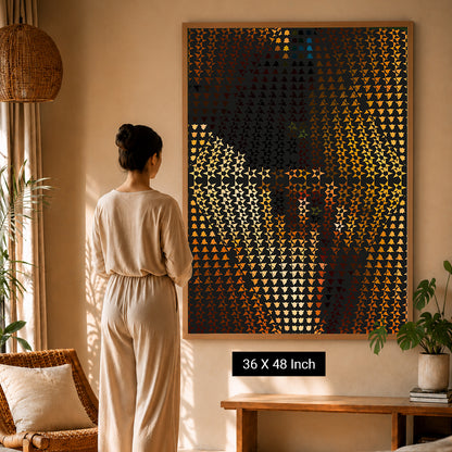 Biophilic nature texture canvas print for art therapy studios