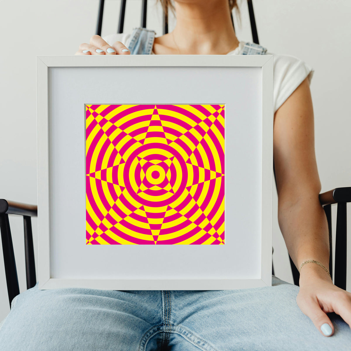 Color psychology canvas print using low-saturation calming hues