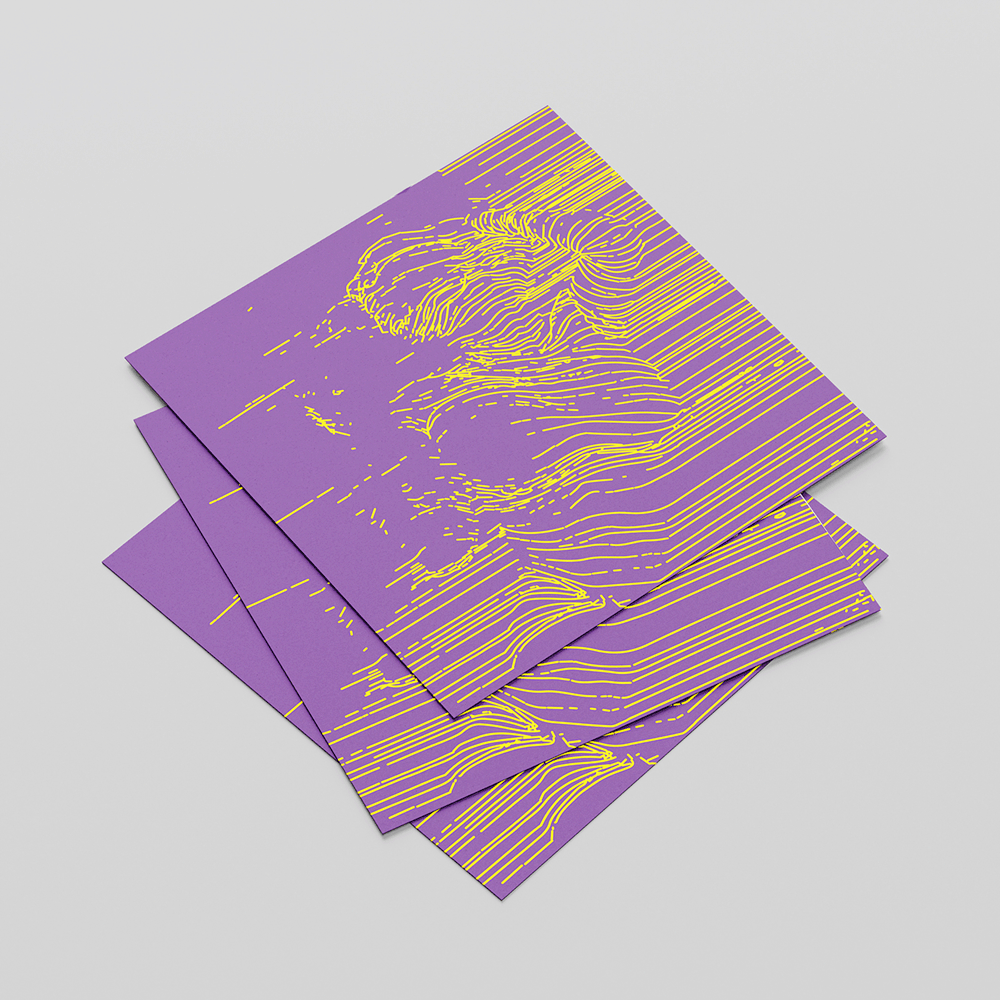 Delicate pastel grid canvas print for clear office focus