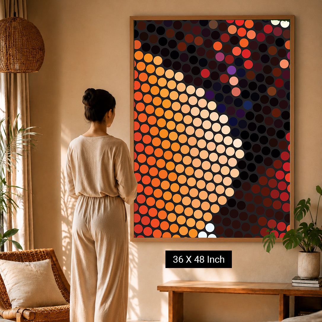 Delicate sand wave texture poster for peaceful home spaces