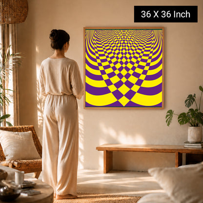 Dynamic pattern illusion poster for modern counseling offices