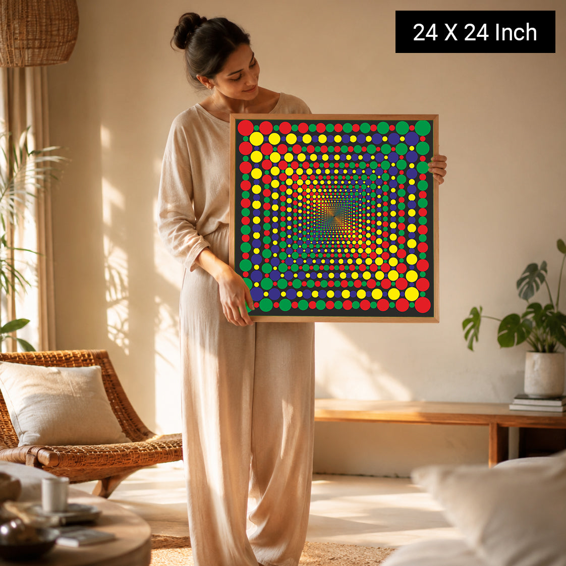 Extra large therapeutic canvas print for clinic lobby backdrop