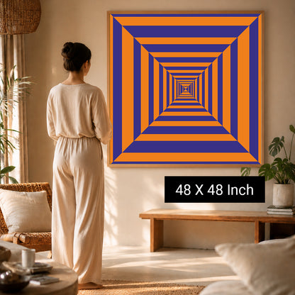 Floating frame therapeutic art print for upscale living rooms