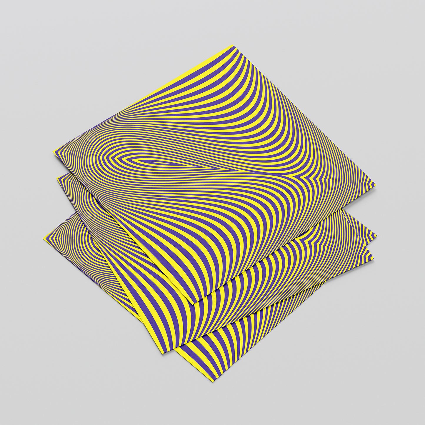 Flowing ribbon line artwork for guided visual relaxation techniques