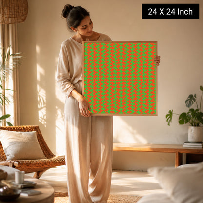 Fluid motion optical illusion art for stress-relief environments
