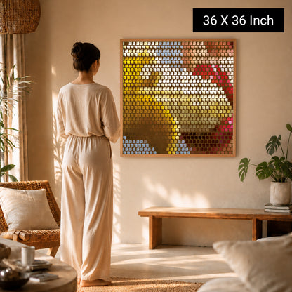 Focus-enhancing wall art print for home office productivity