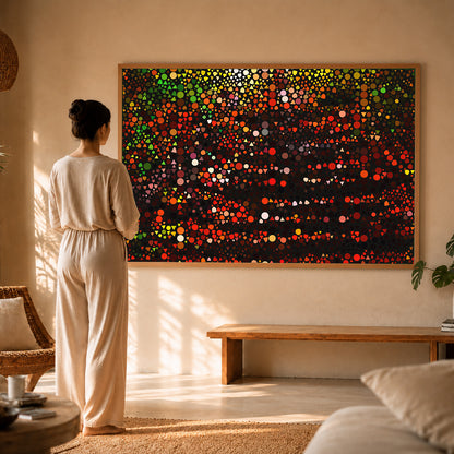 Gentle visual rhythm canvas print fostering autism spectrum calm