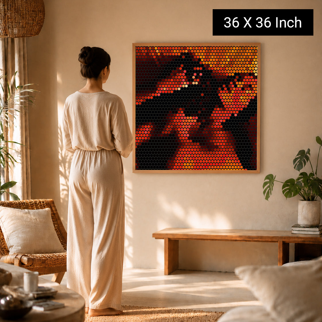 High-focus line art print for study room and office walls