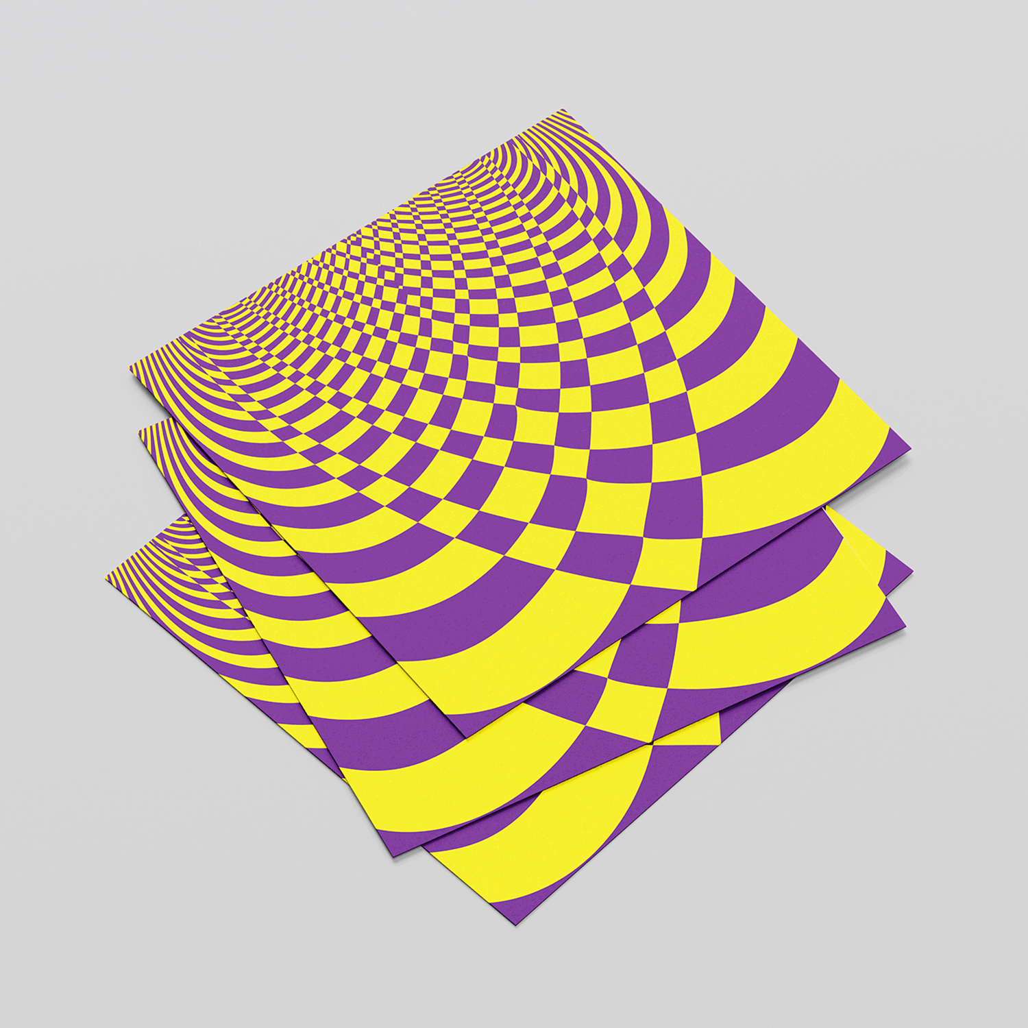 Optical illusion calming circle art for relaxation space.