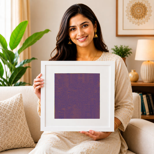 Soothing dawn gradient print for yoga studios.