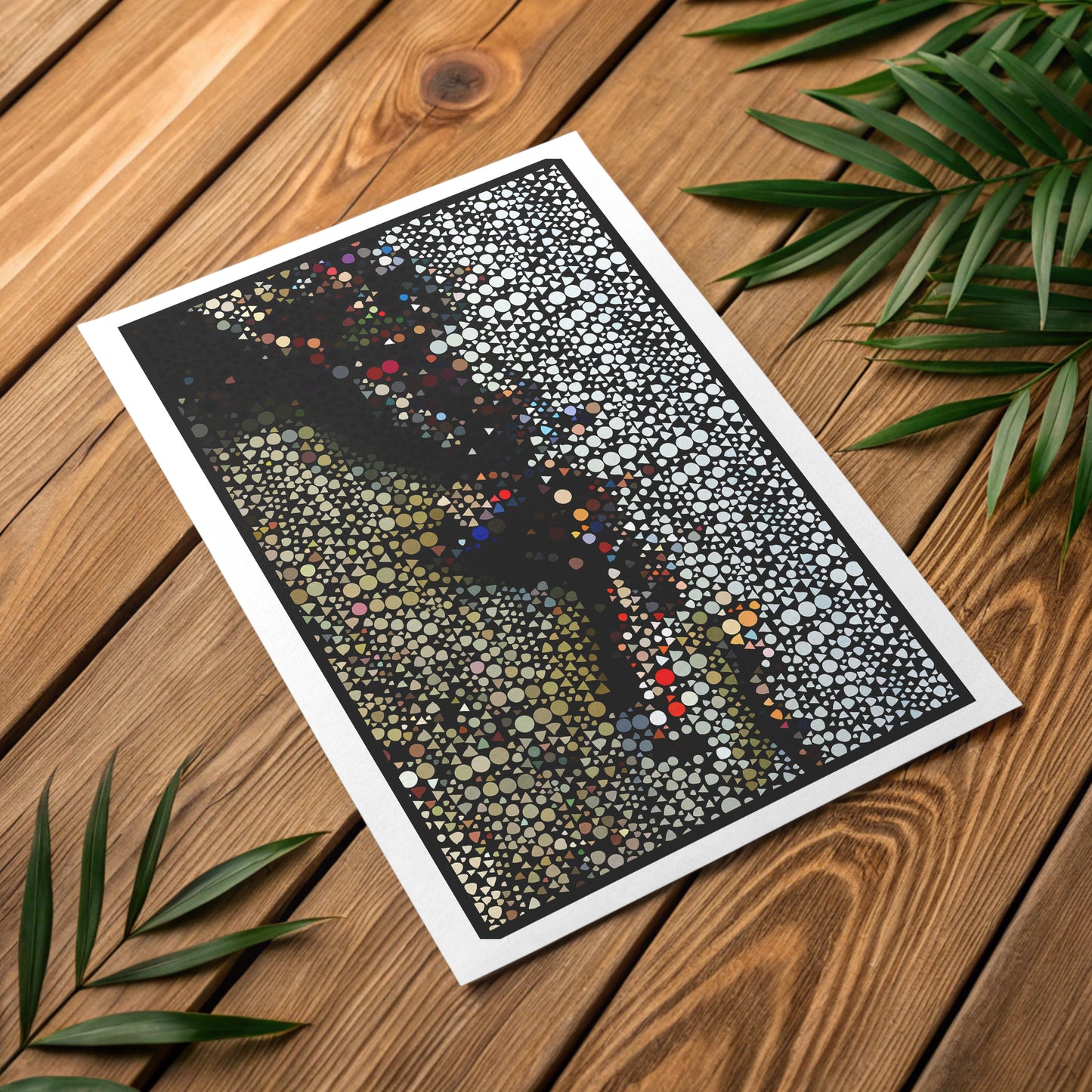 Minimalist dawn line art print for Scandinavian interior style