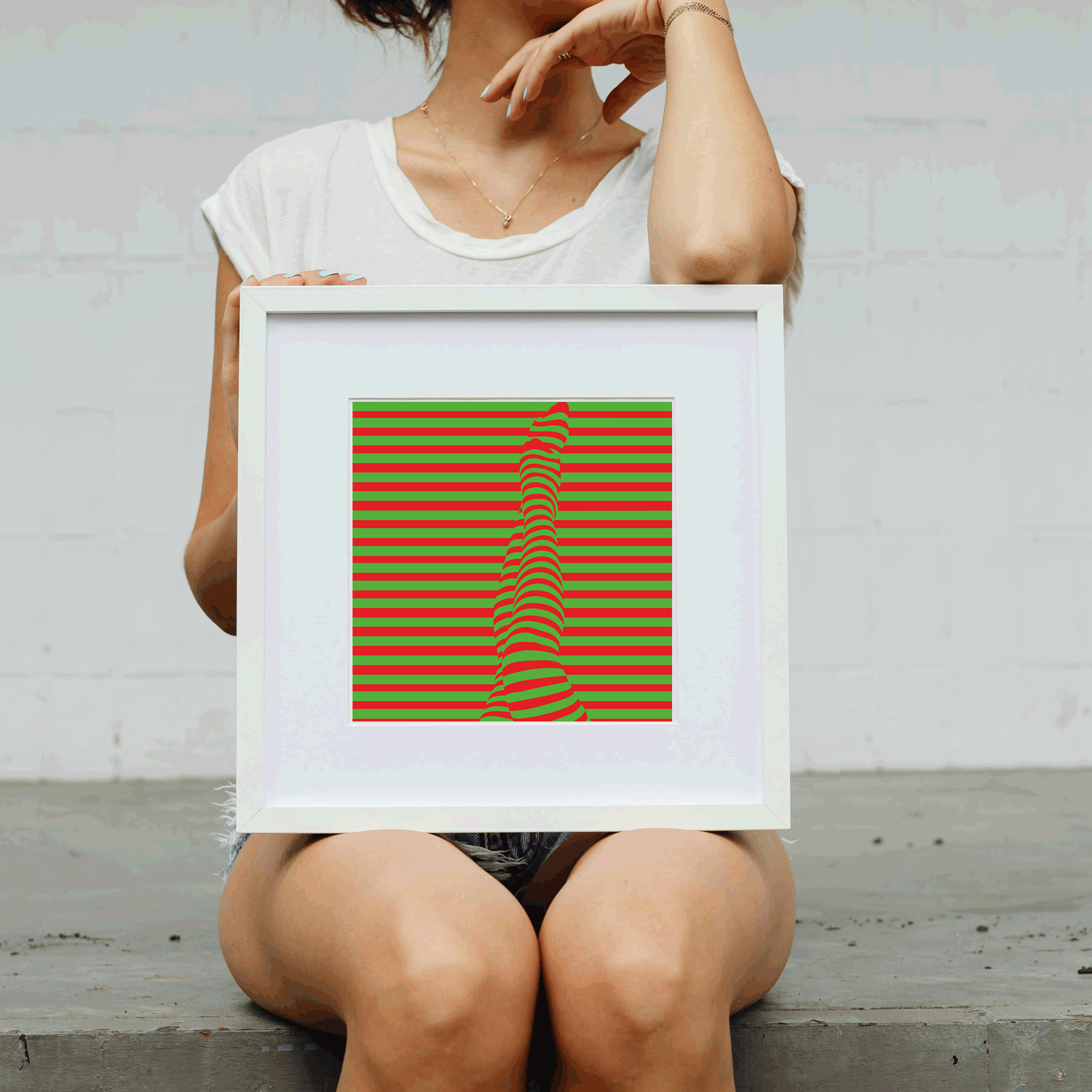 Minimalist horizon print creating safety in counseling rooms