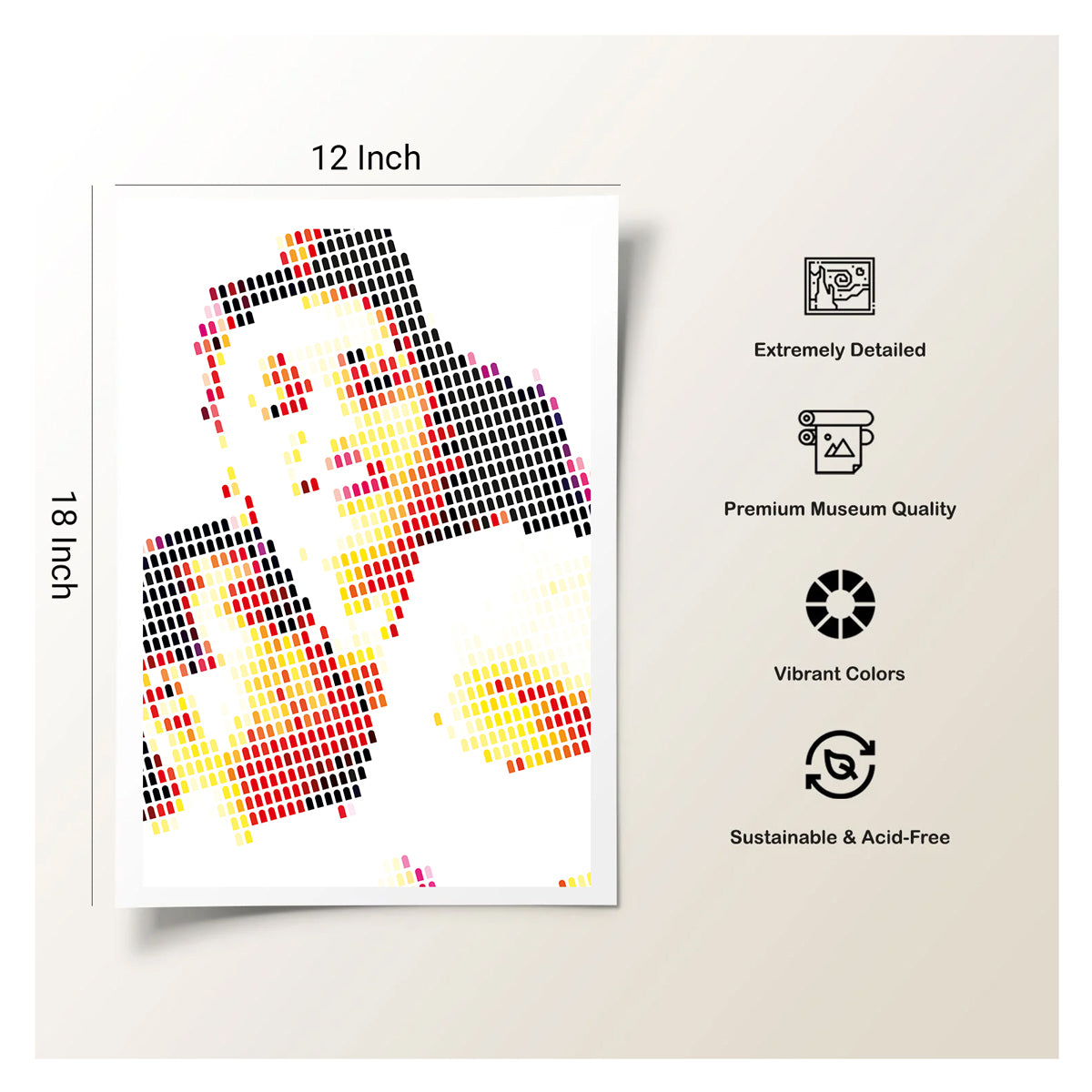 Minimalist sand texture art print set for modern gallery wall