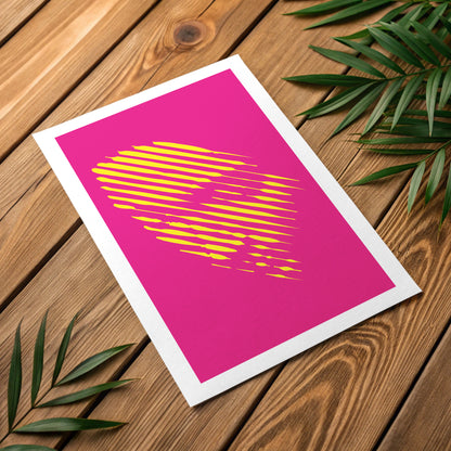 Minimalist structure line poster for modern executive interiors