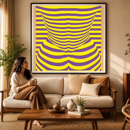 Minimalist symmetrical circles canvas print for balance and wholeness